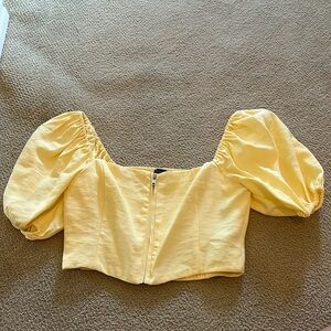 Yellow crop top